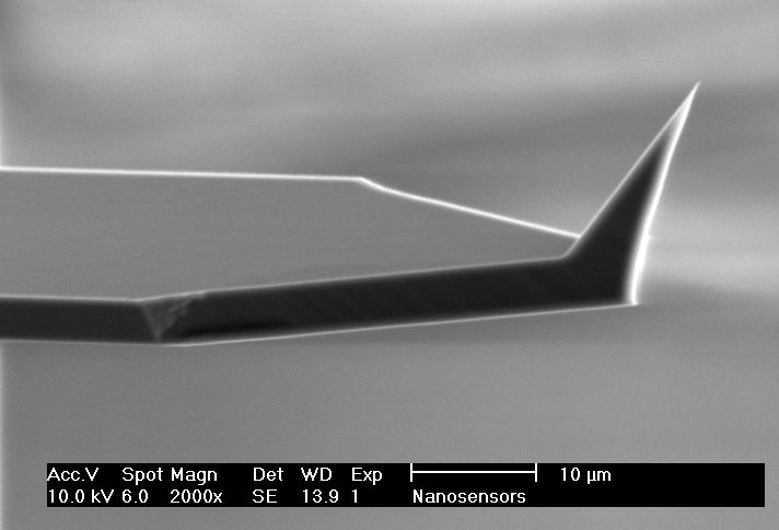 NANOSENSORS AdvancedTEC tip view AFM tip